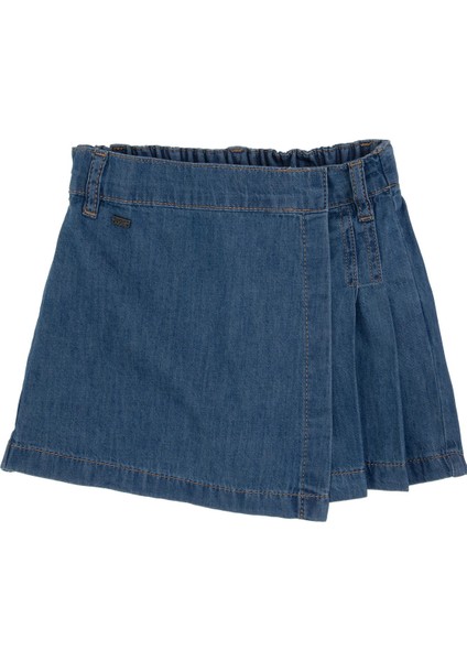 Normal Bel Relaxed Indigo Kız Çocuk Denim Şort Judy