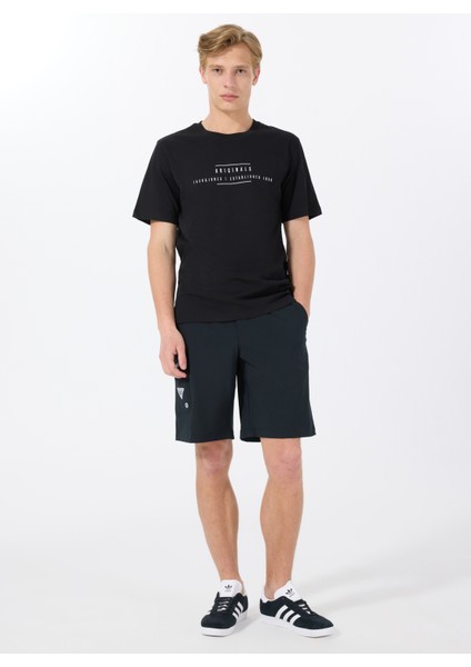 2096211011FM2359 Siyah Normal Düz Erkek Şort