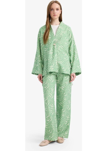 Relax Fit Desenli Uzun Kollu Tunik E1110AX25SM