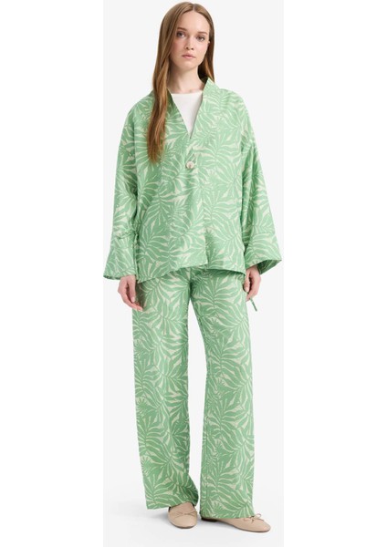 Relax Fit Desenli Uzun Kollu Tunik E1110AX25SM