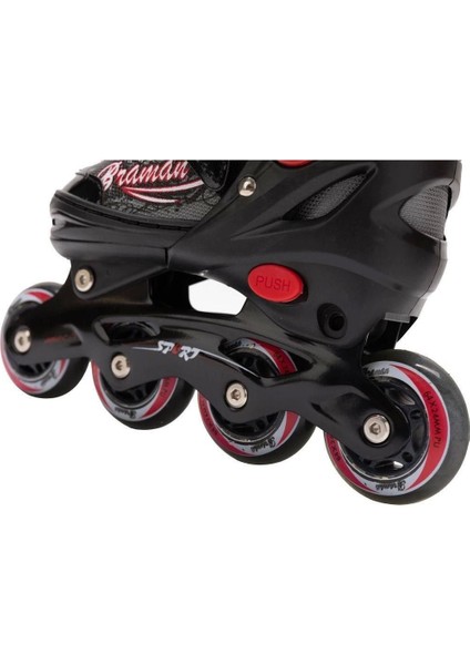 Unisex Çocuk Kırmızı Inline Super Paten 34-37