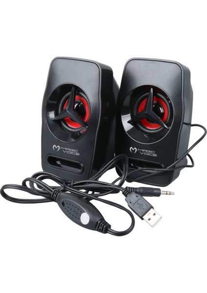 Fırsat Byr Magicvoice T-19 1+1 USB Pc Mi̇ni̇ Hoparlör (2x3 Watt) (4172) Yeni