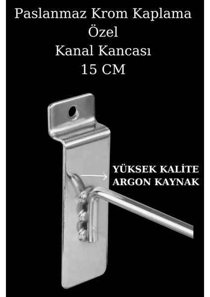 20 Adet 15 cm Yüksek Kalite Lüks Krom Kaplama Kanallı Pano Kancası fiyatları