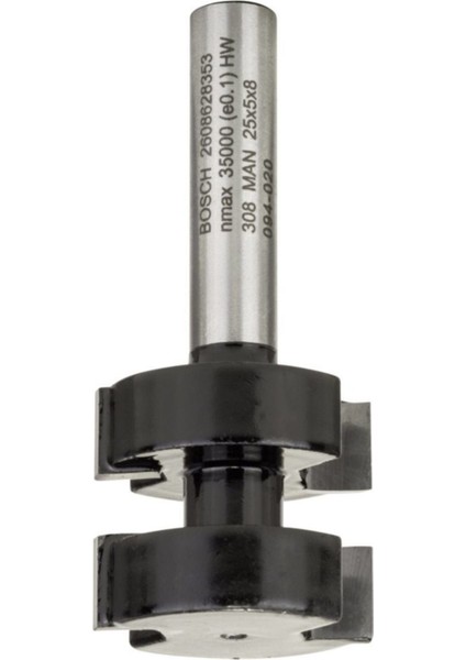 Standard Seri Ahşap Için Çift Oluklu, Sert Metal Dilli Birleşim Frezesi 8*25*58 mm