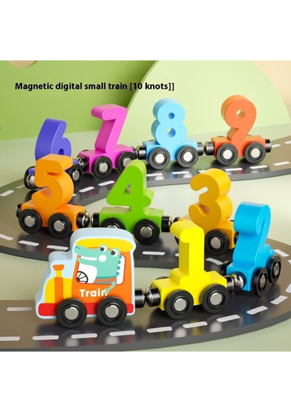 Manyetik Dijital Tren 1-3 Yaş Çocuk Erken Eğitim Ahşap Oyuncaklar (Yurt Dışından)