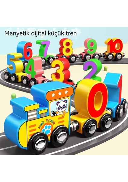 Manyetik Dijital Küçük Tren Çocuk Yapı Blokları Oyuncaklar Bebek Eğitici (Yurt Dışından)