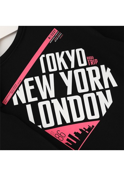 Kız Çocuk Kısa Kol Yazlık Tişört - (8 Yaş-13 Yaş) - FN240314 - Siyah fiyatları