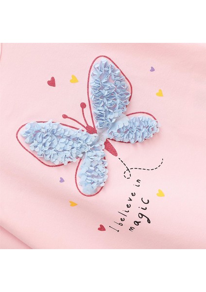 Kız Çocuk O Yaka Uzun Kol Ince Kışlık Tişört - (2 Yaş-7 Yaş) - 32482 - Pembe fiyatları