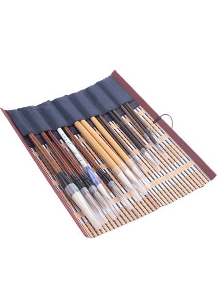 Rulo Fırça Tutuculu 15 Adet Çince Yazı Fırçası (Yurt Dışından) modelleri