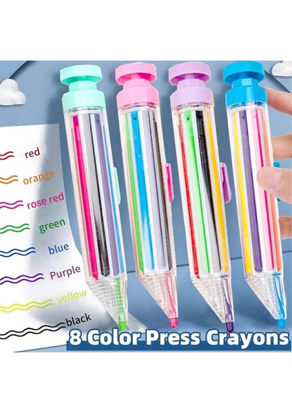 4 Adet Çok Renkli Boya Kalemleri, Dönen Boya Kalemleri, Presli Boya Kalemleri (Yurt Dışından) modelleri