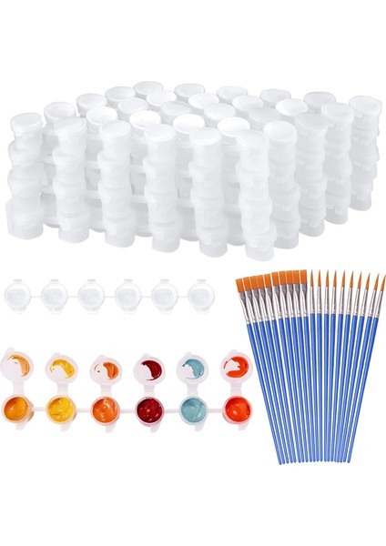 20 Şerit 120 Kap Boya Şeritleri ve 20 Parça Boya Fırçaları, 3 Ml/0.17 Oz (Yurt Dışından)