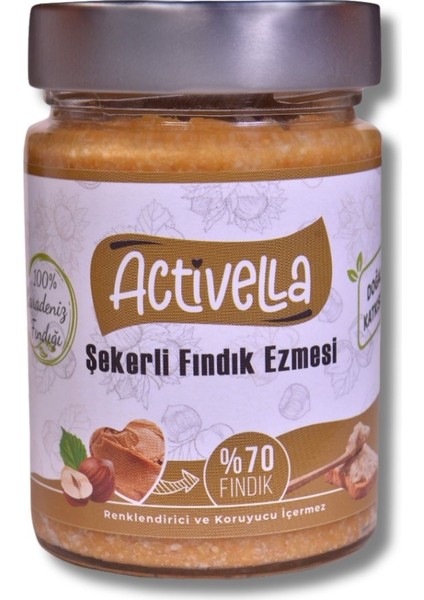 Şekerli Fındık Ezmesi 320 gr %70 Fındıklı
