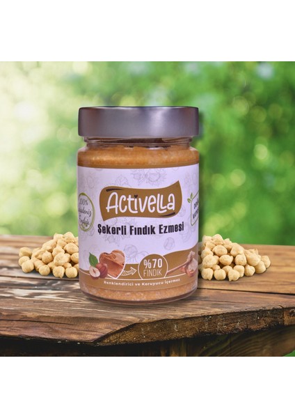Şekerli Fındık Ezmesi 320 gr %70 Fındıklı
