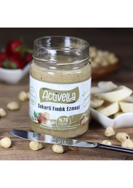 Şekerli Fındık Ezmesi 320 gr %70 Fındıklı