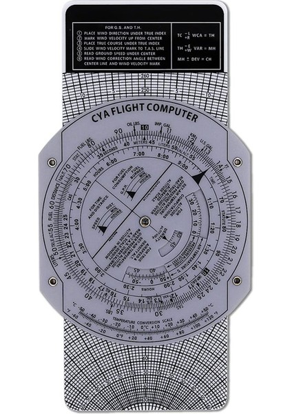 E6B Uçuş Bilgisayarı Havacılık Çizici Dairesel Hesap Cetveli (Yurt Dışından)