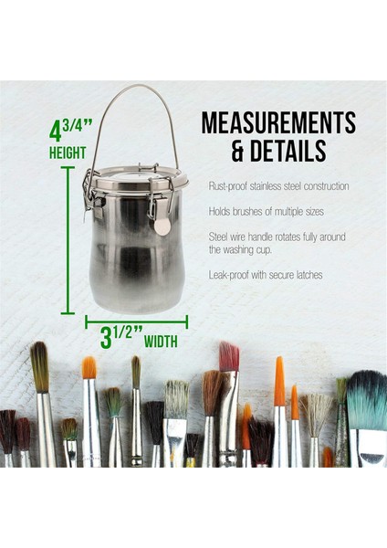 Büyük Paslanmaz Çelik Sızdırmaz Premium Fırça Yıkayıcı (Yurt Dışından) fırsatları