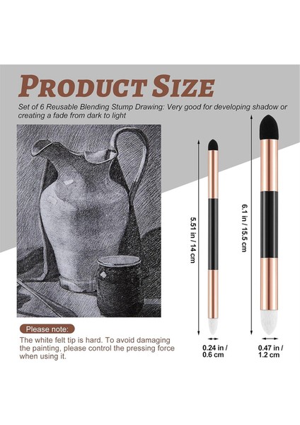 12 Adet Çizim Için Karıştırma Kütüğü Çift Başlı Yıkanabilir (Yurt Dışından) fırsatları