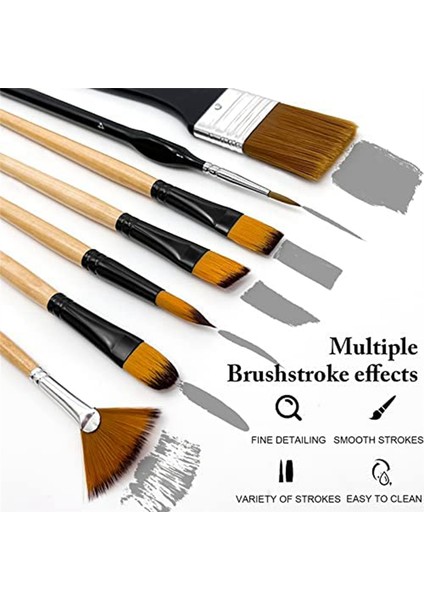 32 Parça Boya Fırçası Seti, Sanatçı Serisi, Naylon Kıllar (Yurt Dışından) indirimleri