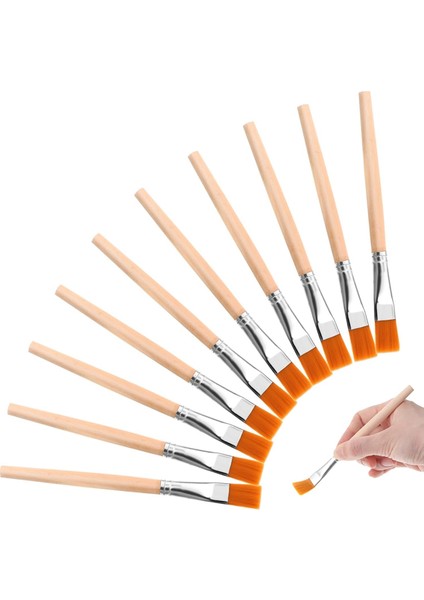 30 Adet Düz Boya Fırçası, 3/4 Inç Ahşap Boya Fırçası Artist Craft (Yurt Dışından)