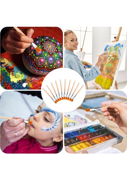30 Adet Düz Boya Fırçası, 3/4 Inç Ahşap Boya Fırçası Artist Craft (Yurt Dışından) fiyatları