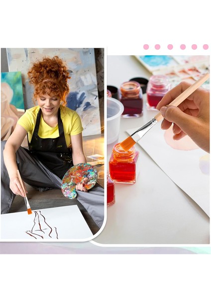 30 Adet Düz Boya Fırçası, 3/4 Inç Ahşap Boya Fırçası Artist Craft (Yurt Dışından) indirimleri