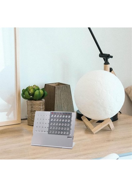 2 Paket Mini Masa Takvimi, -Alüminyum Alaşımlı Takvim (Yurt Dışından)