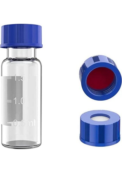 100 Paket Flakon, 2 ml Hplc Flakon, Üzerine Yazma Noktası ve Derecelendirmelerle, Şeffaf (Yurt Dışından)