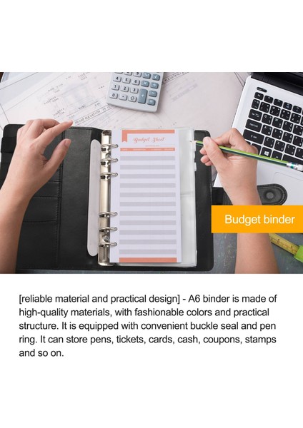 Bütçe Dosyası, A6 Pu Deri Defter Planlayıcı Düzenleyici Siyah (Yurt Dışından)