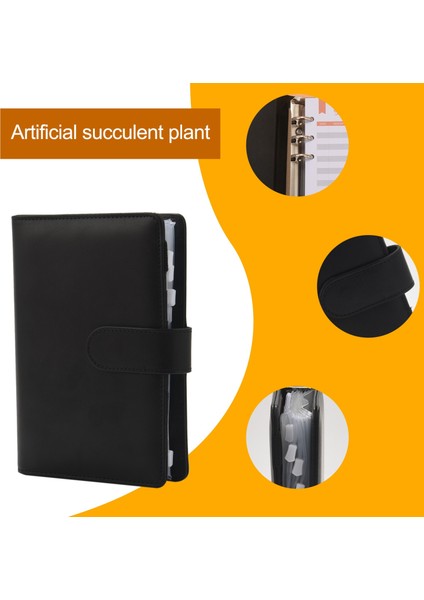 Bütçe Dosyası, A6 Pu Deri Defter Planlayıcı Düzenleyici Siyah (Yurt Dışından)