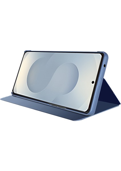 Samsung Galaxy S25 Edge View Window Stand Deri Kapaklı Telefon Kılıfı (Yurt Dışından)