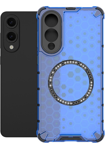 Samsung Galaxy S25 Edge Honeycomb Tasarım Tpu + Pc Telefon Kılıfı Magsafe ile Uyumlu (Yurt Dışından)