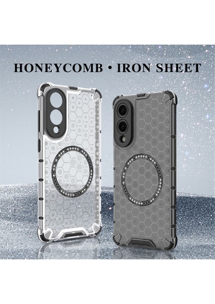 Samsung Galaxy S25 Edge Honeycomb Tasarım Tpu + Pc Telefon Kılıfı Magsafe ile Uyumlu (Yurt Dışından)