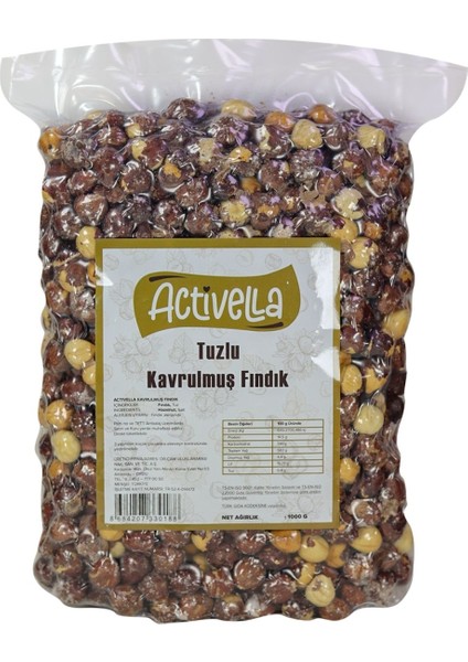 Tuzlu Kavrulmuş Iç Fındık 1000 gr fiyatları