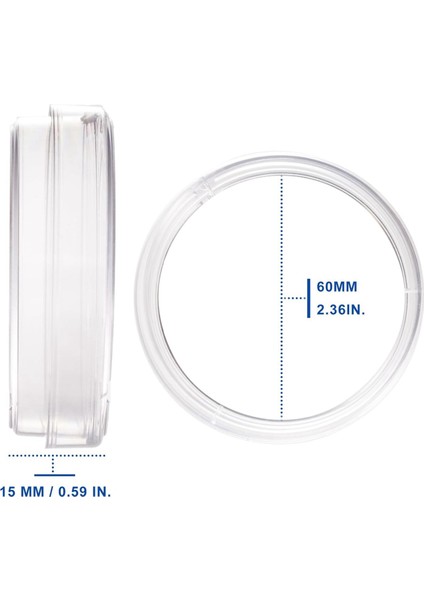 30 Paket 60 x 15 mm Kapaklı Plastik (Yurt Dışından)