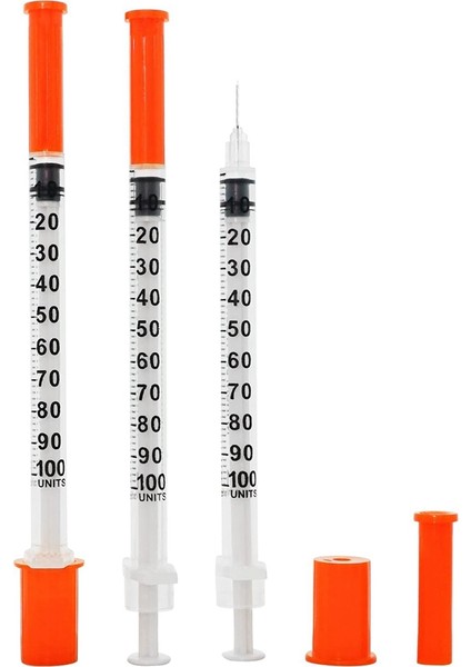 1ml U-100 Iğneli Şırınga, 31G 1cc 5/16-Inç (8mm), 20'li Paket (Yurt Dışından)