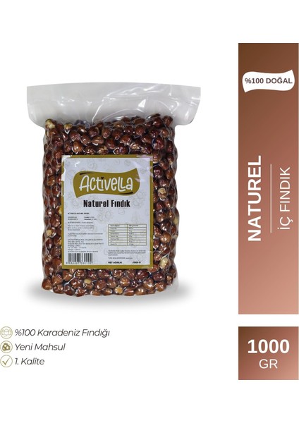 Natürel Iç Fındık 1000 gr