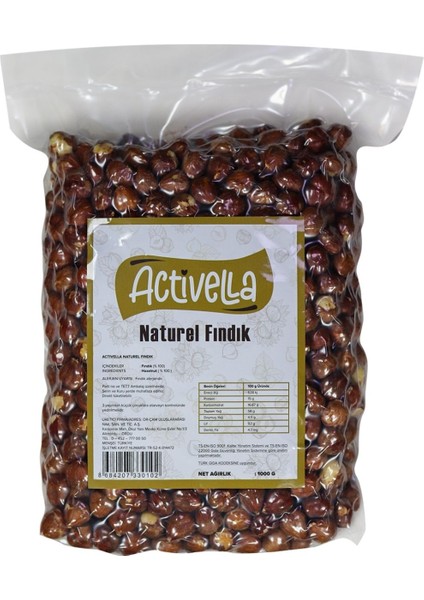 Natürel Iç Fındık 1000 gr