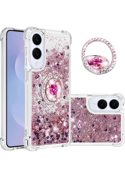 Samsung Galaxy S25 Edge Tpu Kılıf Quicksand Darbeye Dayanıklı Kapak Kickstand ile (Yurt Dışından)