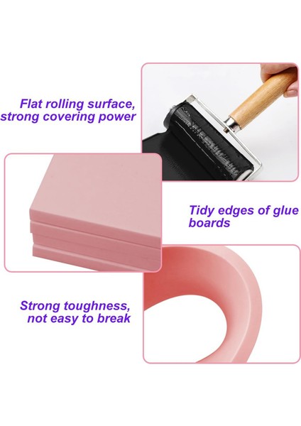 6 Paket Kauçuk Blok Damga Oyma Blokları Pembe Kauçuk (Yurt Dışından)