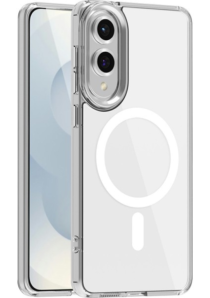 Samsung Galaxy S25 Edge Tpu+Pc Şeffaf Telefon Kılıfı Magsafe ile Uyumlu (Yurt Dışından)