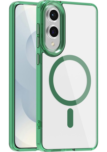 Samsung Galaxy S25 Edge Tpu+Pc Şeffaf Telefon Kılıfı Magsafe ile Uyumlu (Yurt Dışından)
