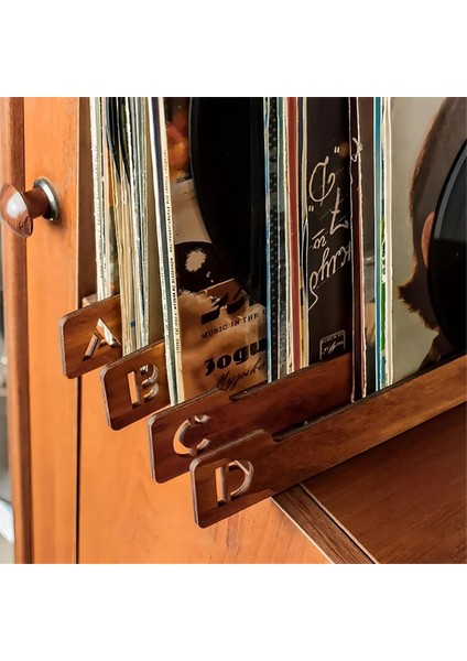26 Adet Vinil Plak Bölücüler Ahşap Plak Bölücüler Alfabetik Az (Yurt Dışından)