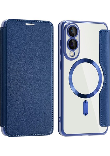 Samsung Galaxy S25 Edge Rfıd Engelleme Deri Telefon Kılıfı Magsafe ile Uyumlu (Yurt Dışından)