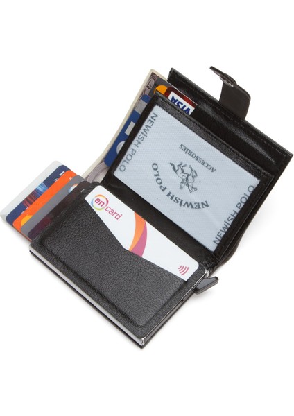 Erkek Mekanizmalı Cüzdan ve Kartlık NEW341 - Gri fırsatları
