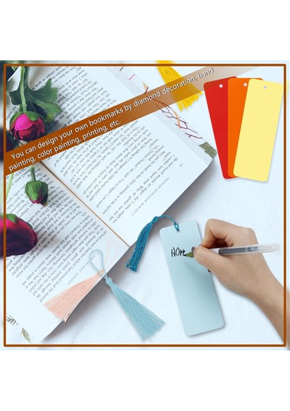 100 Adet Renkli Püsküllü 100 Paket Boş Renkli Ayraçlar Kartonu (Yurt Dışından)
