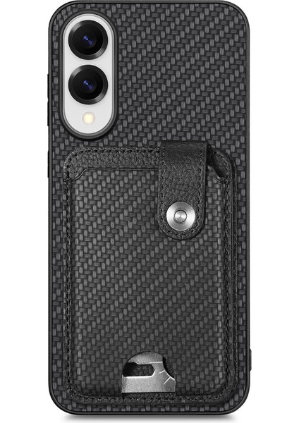 Samsung Galaxy S25 Edge Kart Yuvaları Kickstand Telefon Arka Kapağı Kart Aleti ile (Yurt Dışından)