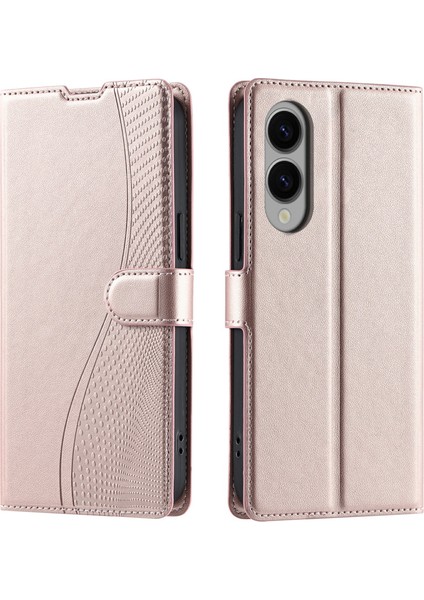 Samsung Galaxy S25 Edge Pu Deri Kapaklı Telefon Kılıfı Kart Yuvası, Kayış (Yurt Dışından)