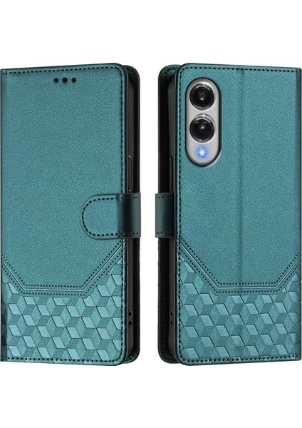 Samsung Galaxy S25 Edge Honeycomb Rfıd Engelleme Deri Telefon Kılıfı Kayışlı (Yurt Dışından)