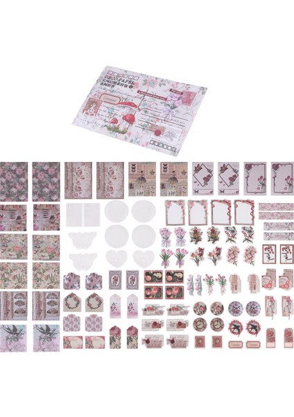 Estetik Süsleme Için 100 Adet Vintage Scrapbooking Etiketi A (Yurt Dışından)