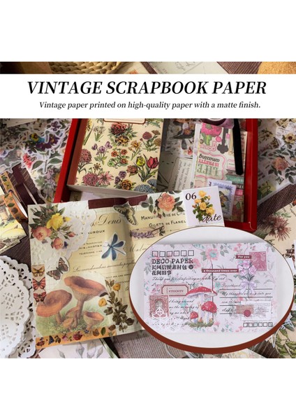 Estetik Süsleme Için 100 Adet Vintage Scrapbooking Etiketi A (Yurt Dışından)